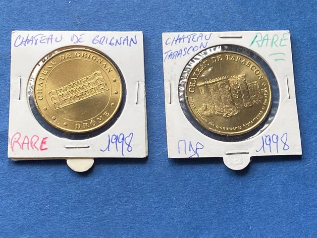 Lot 2 Jetons  Rare  Monnaie De Paris 1998 Chateau De Grignan ,Tarascon Qualité