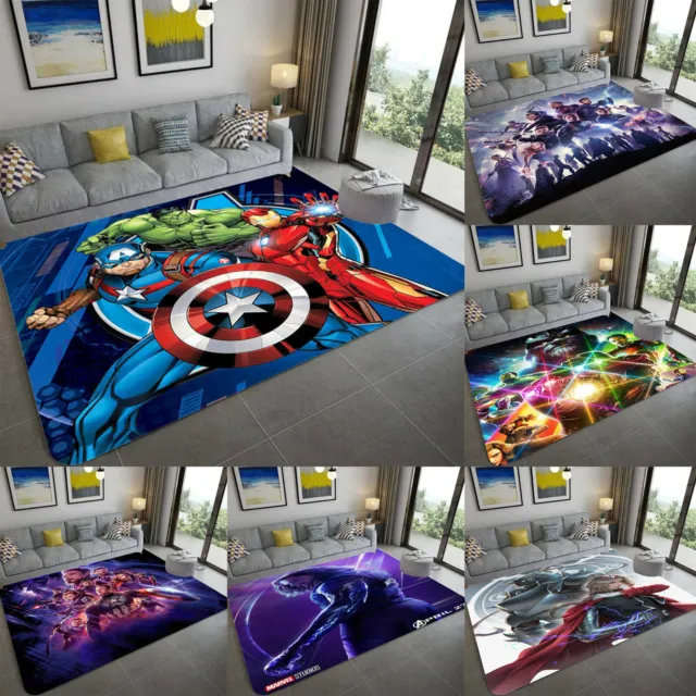 Marvel The Avengers Soft Area Rug Living Room Bedroom Floor Mat Non-Skip Carpet