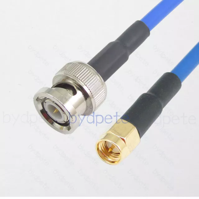 BNC male to SMA male plug RG402 RG-402 RF Semi Flexible Coax Low Loss cable Lot