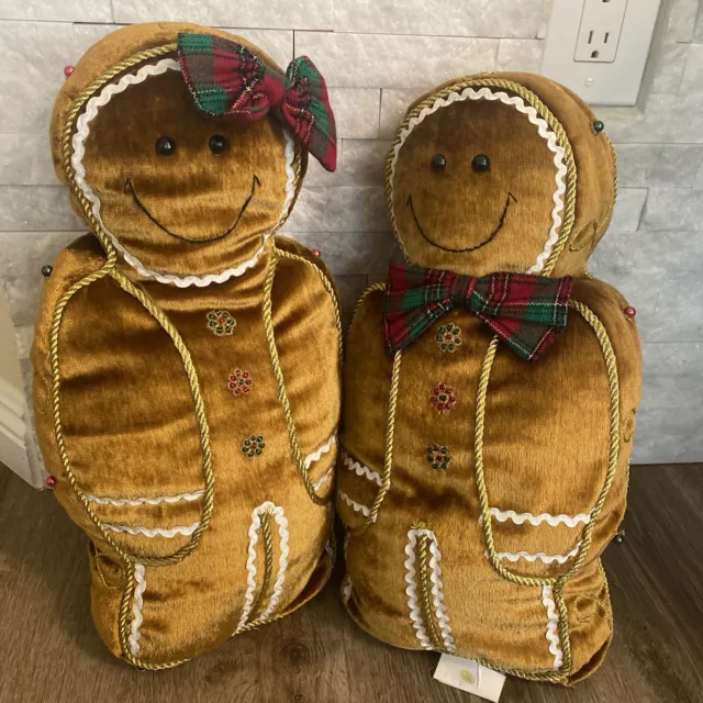 Almohadas vintage ITR pan de jengibre para niñas y niños felpa navideña