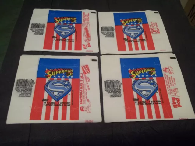 1983 Topps Superman III 3 Wax Wrapper - all variations (choose from list)