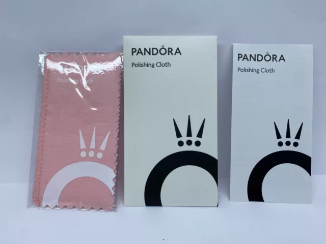 Pandora Double-Sided Pink Polishing Cloth 2 in 1 Jewellery Cleaning