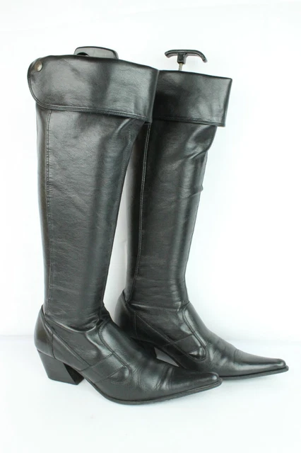 Bottes San Marina cuir noir T 38 / UK 5 TRES BON ETAT