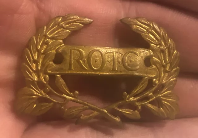 WWII WW2 Era US Military ROTC Hat Badge Military Insignia Screw Back Pin