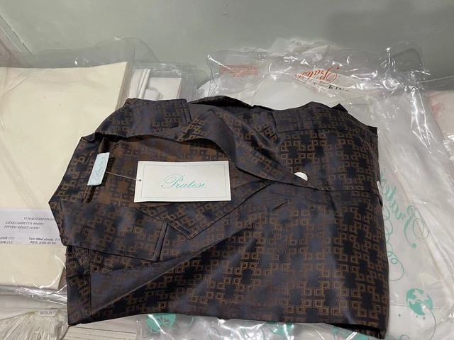 $650 Pratesi Italia Nuevo con etiquetas 2 piezas Pijama Hombre Talla M 100% Algodón Jacquard