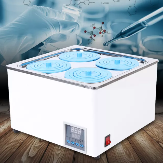 Lab 4-pot Constant Temperature Water Bath Dual Digital Display Capacity 4*3l