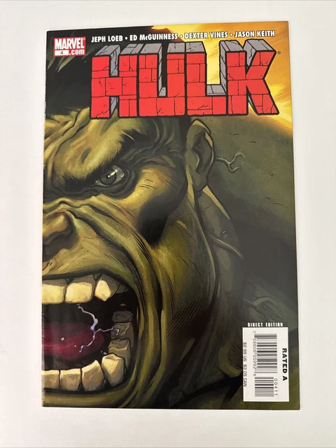 Hulk #4 (Marvel Comics 2008) Green vs Red Hulk - Jeph Loeb Ed McGuinness