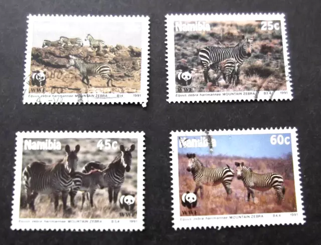 Namibia-1991-WWF Mountain Zebra set-Used