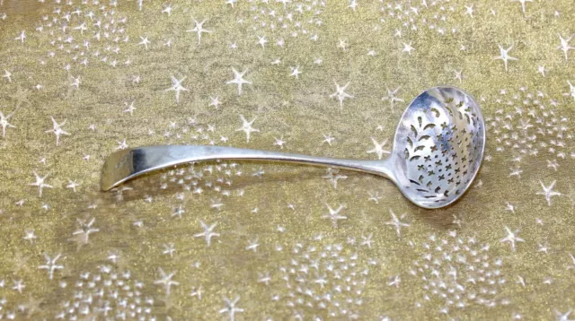 LARGE GEORGIAN STERLING SILVER SIFTER or STRAINER LADLE 1801 Solomon Hougham