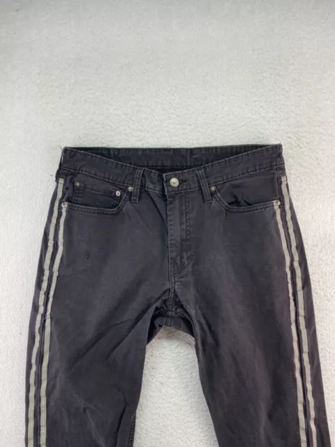 Levis 511 Mens 33x32 Black Side Stripe Slim Fit Commuter Jeans (Discontinued) 2