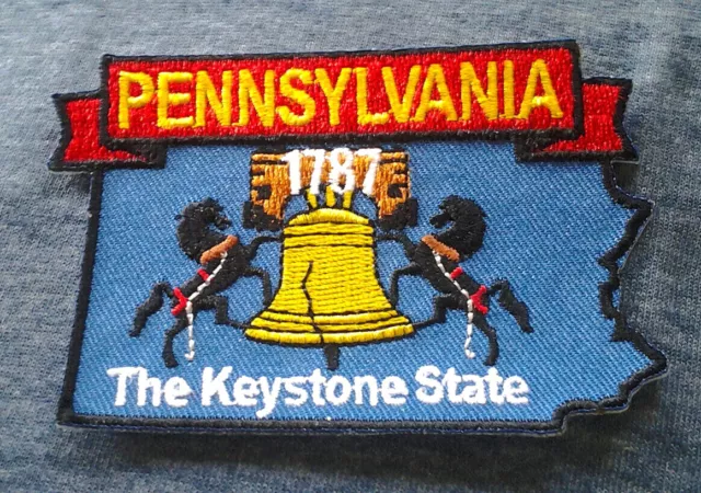 PENNSYLVANIA STATE MAP (3-1/2") Biker Patch PM6739 EE