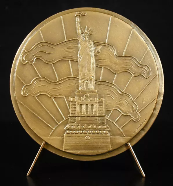 Medaille Auguste Bartholdi Architekt Statue Die Liberty New York