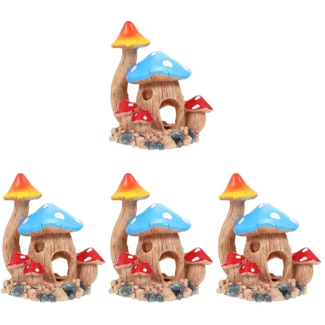 4x Garnelen Heime Aquarium Decor Reptil Amphibien Lebensraum Decor