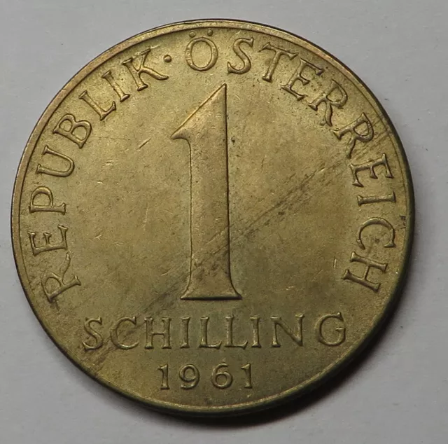 Austria Schilling 1961 Aluminum-Bronze KM#2886 UNC