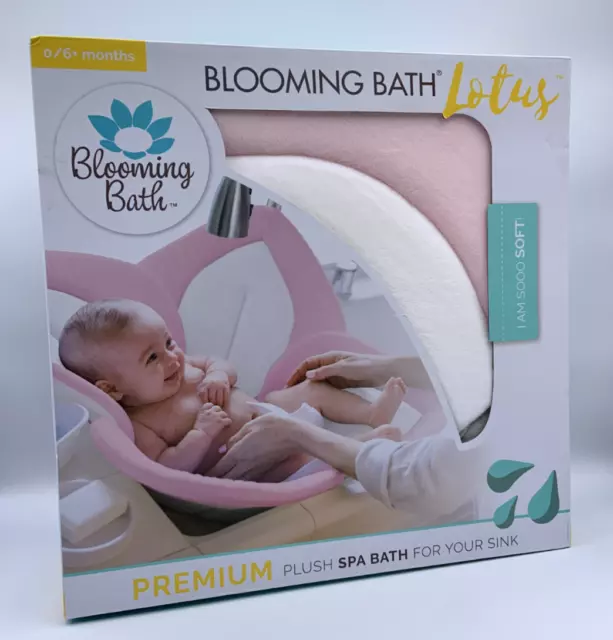 Blooming Bath Lotus Baby Bath, Bathing Mat, Flower Bath, PINK WHITE GRAY