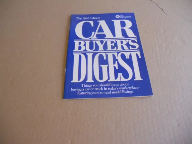 NOS Original 1983 Chrysler Dodge Plymouth Dealership Car Buyer's Digest Pamphlet