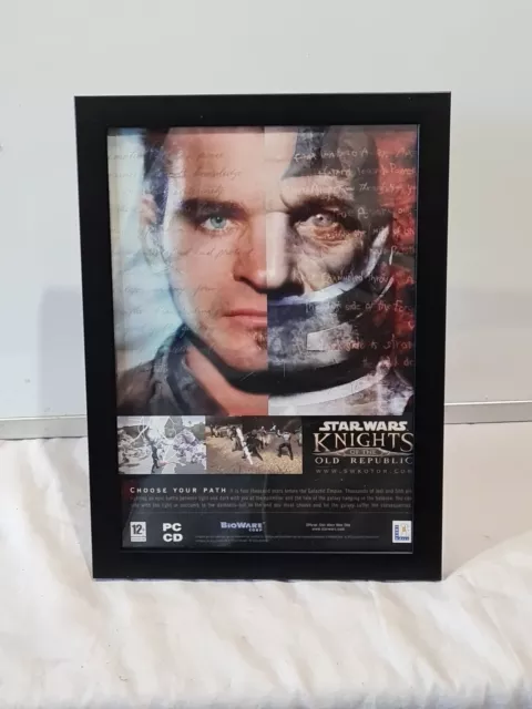 Star Wars Knights Of The Old Republic PC Ps2 FRAMED ADVERT GAME POSTER A4 8X12"