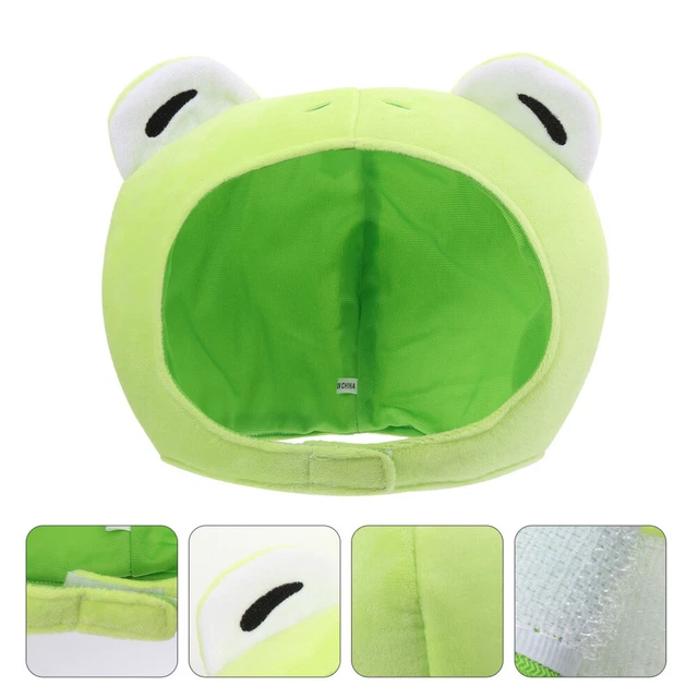 Capucha de rana sombrero conejo diademas accesorios conejo peluche sombreros tela verde