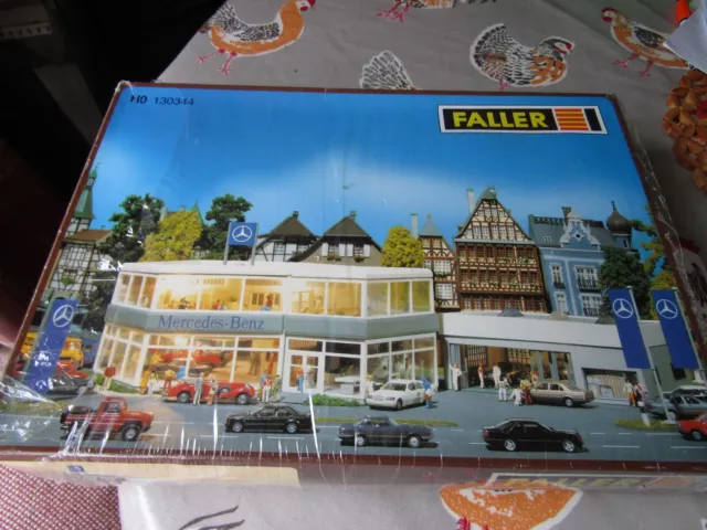 Faller Ho130344 - Mercedes Showroom Ho Scale - Sealed Unmade Kit L@@K!