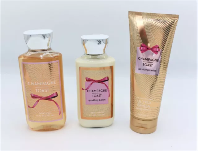 Bath & Body Works Champagne Toast Shower Gel Body Cream Lotion Sparkling Bellini