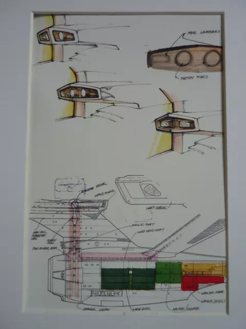 A4 poster ready mount STAR TREK USS ENTERPRISE NCC-1701 artwork original series