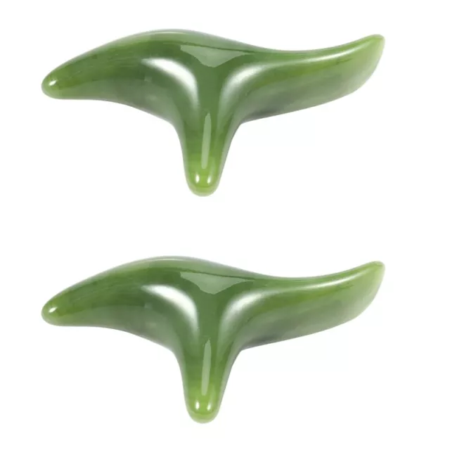 2X  de Abejas Verde Natural Cara de Jade Gua Sha Masajeador de  Esq6750