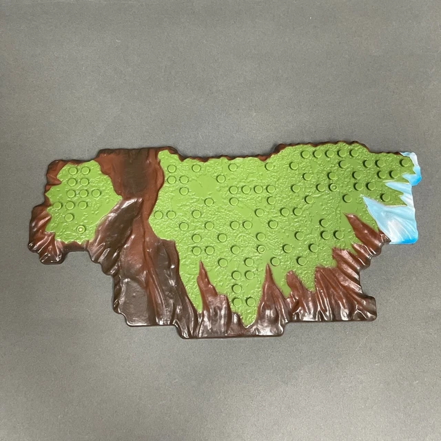 Mega Bloks AM02027 Green Brown Blue Baseplate Replacement Add-On Part Piece