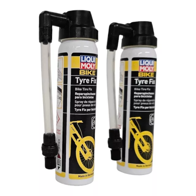 2X 75ML LIQUI MOLY BIKE TYRE FIX FAHRRAD REIFEN REPARATUR SPRAY