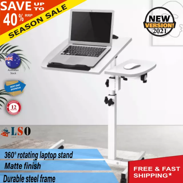 Overbed Table Adjustable Medical Care Over Bed Height Hospital Laptop Study Work