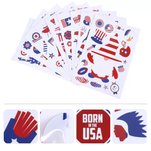 Pvc Independence Day Wall Sticker Child July Americans Flags