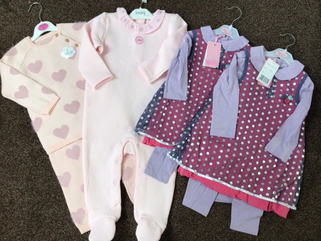 Pacchetto di vestiti invernali caldi per bambine taglia 12-18 18-24 mesi nuovi con etichette