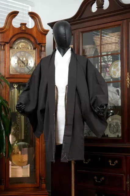 Dear Vanilla Japanese Silk Haori Jacket Men's Kimono Genuine Japan Vintage Mint