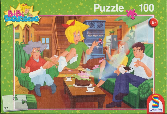 Schmidt Spiele Puzzle Bibi Blocksberg 100 Pezzi Per Bambini – In Cartone Erba Ecologico, Con Poster, Dai 6 Anni - 2