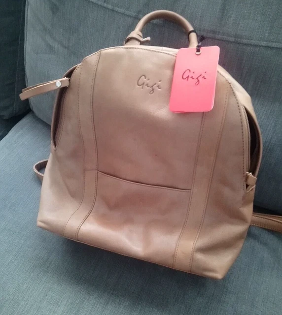 GIGI RUCKSACK BACKPACK Bag Handbag Leather Brown