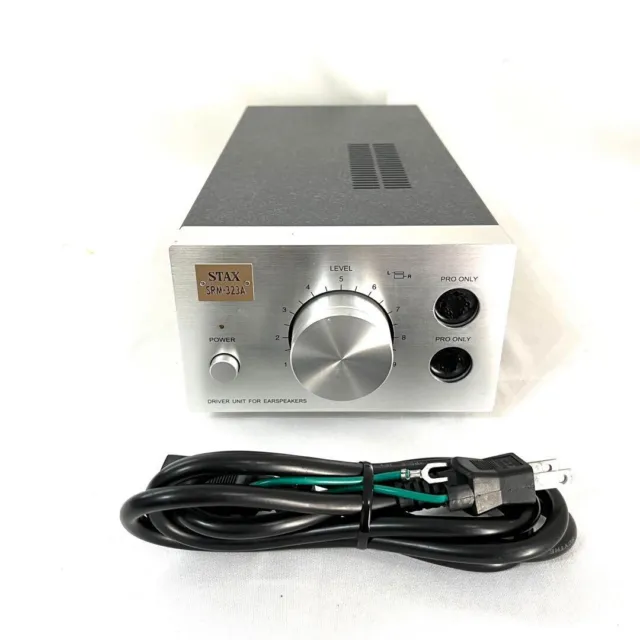 STAX Headphone Amplifier SRM-323A Silver Excellent Condition Normal Operation
