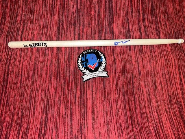 Gethin Davies Signed Drumstick The Struts Drummer Beckett #2
