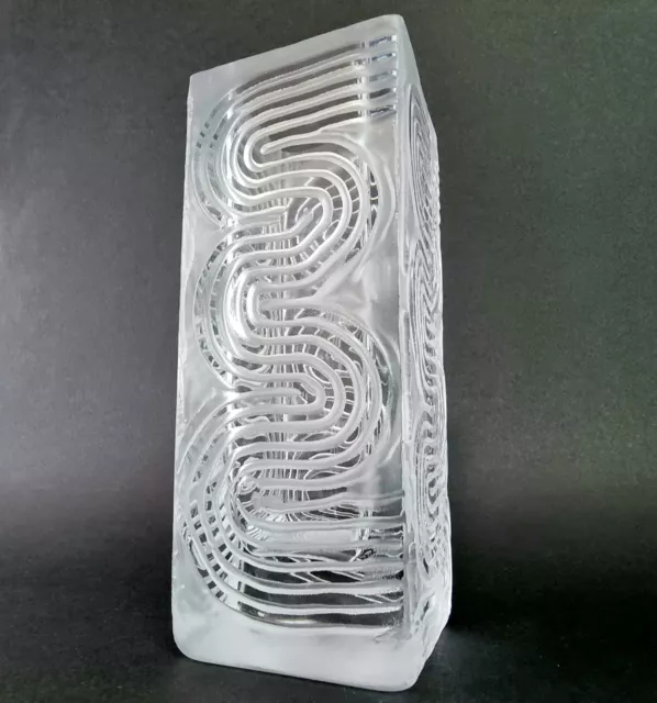 70s PEILL & PUTZLER Abstract Space Age Art Glass Vase MCM Vintage West Germany