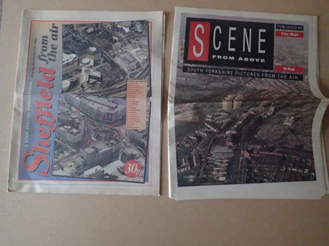 VINTAGE NEWSPAPER SHEFFIELD STAR Arial Photos 1989 & 1994 SPECIAL (ST42)
