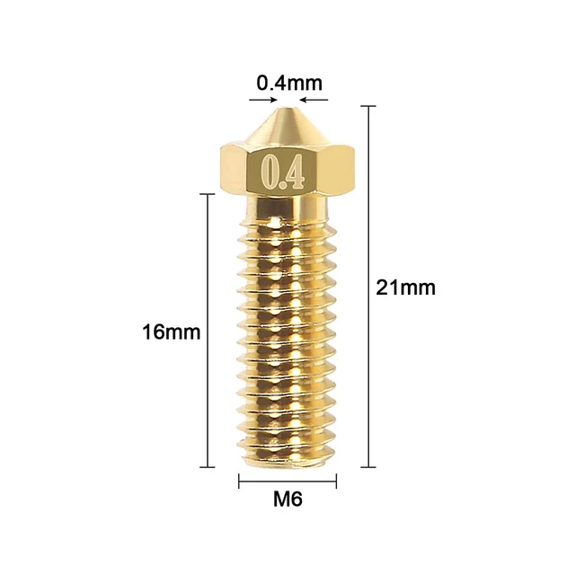 Buses Imprimante 3D Laiton 0,4mm - Lot De 10 - Compatible Volcano, Anycubic