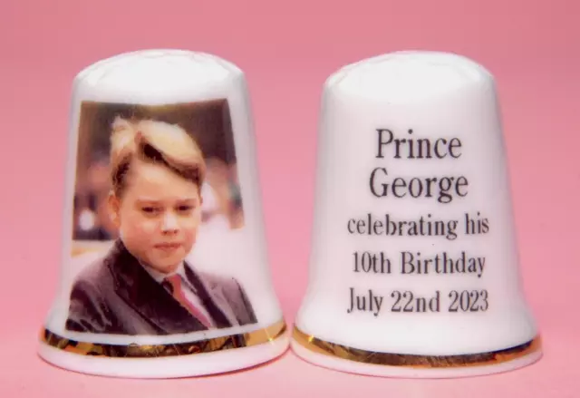 Prince George Celebrating His 10th Birthday July 22nd 2023 China Thimble B/163