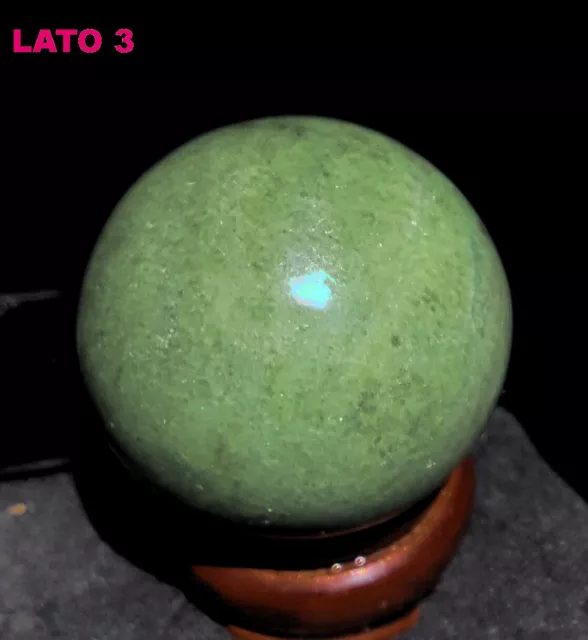 ► Stupenda Sfera Di Giada Nefrite  Cm. 5.28  Nephrite Jade - Sphere  Aaaa+  ◄ 3