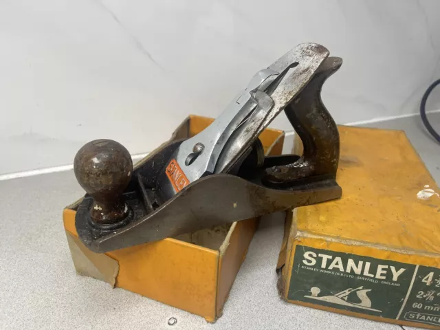 Vintage Stanley Bailey no 4 1/2 plane, Made in England, Boxed USED