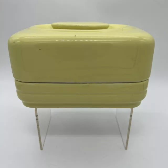 Vintage Hall Pottery Westinghouse Refrigerator Covered Dish Yellow Rectangular