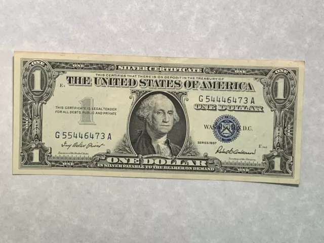 Series 1957 $1 Dollar Silver Certificate Error Note - Mismatched Serial Number *
