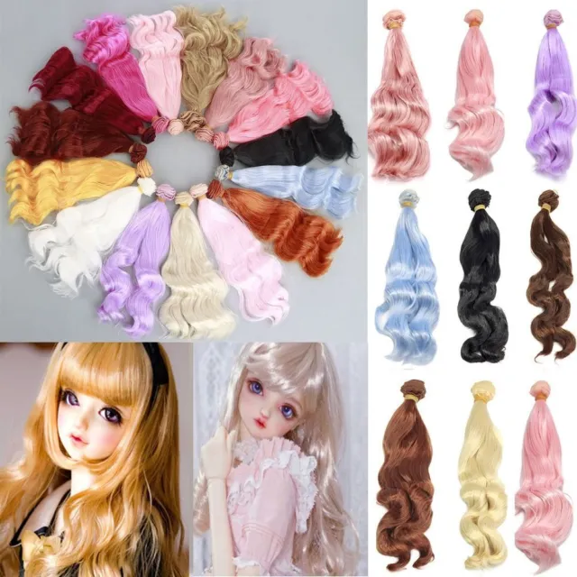 High-temperature Wire Doll Wigs DIY Dolls Accessories Long Straight Wig Hair