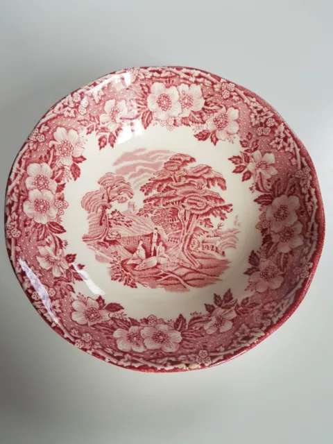 Coupelle ou Serviteur en Céramique Anglaise WEDGWOOD Décor Rose WOODLAND