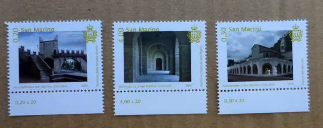 2015 San Marino Set Of 3 Architecture Mint Stamps Mnh