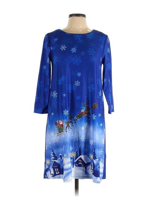 Dress Works Women Blue Casual Dress S