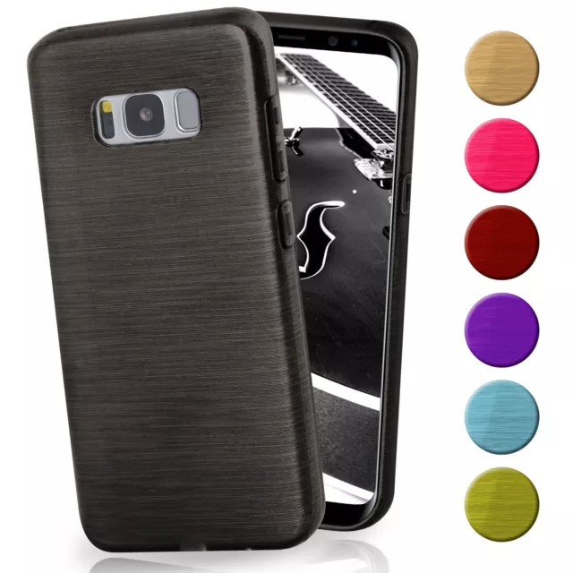 Hülle für Samsung Galaxy S8 Case Cover Silikon Schutzhülle Handy TPU Brushed