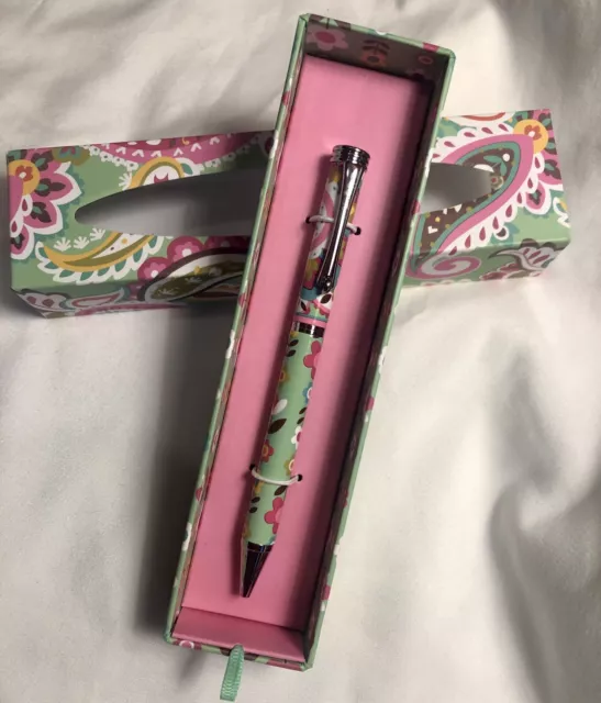 Vera Bradley Ballpoint Pen TUTTI FRUTTI Pink MINT Green RARE Find NWT NIB Gift